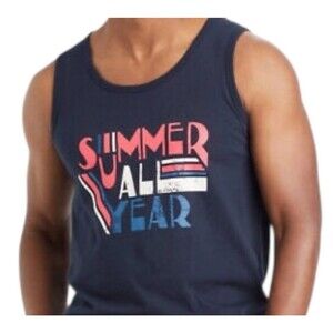 Goodfellow Mens Sleeveless Tank Top T-Shirt L Navy Blue Summer All Year
